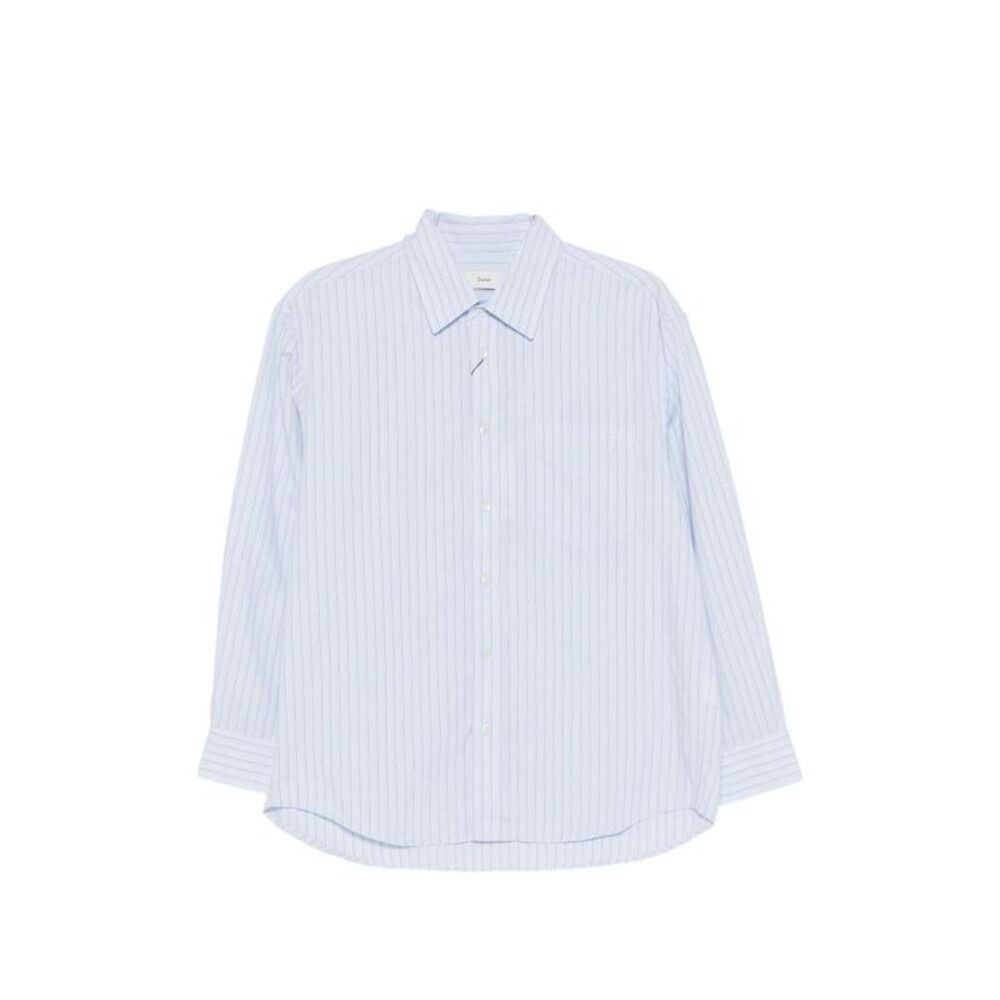 DUNST Striped Cotton Button-Up Shirt Women CLEAR BLUE Shirts